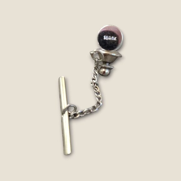 Father Of The Bride Cufflinks & Swank Martini Glass Tie Tack Set - Picture 4 of 5